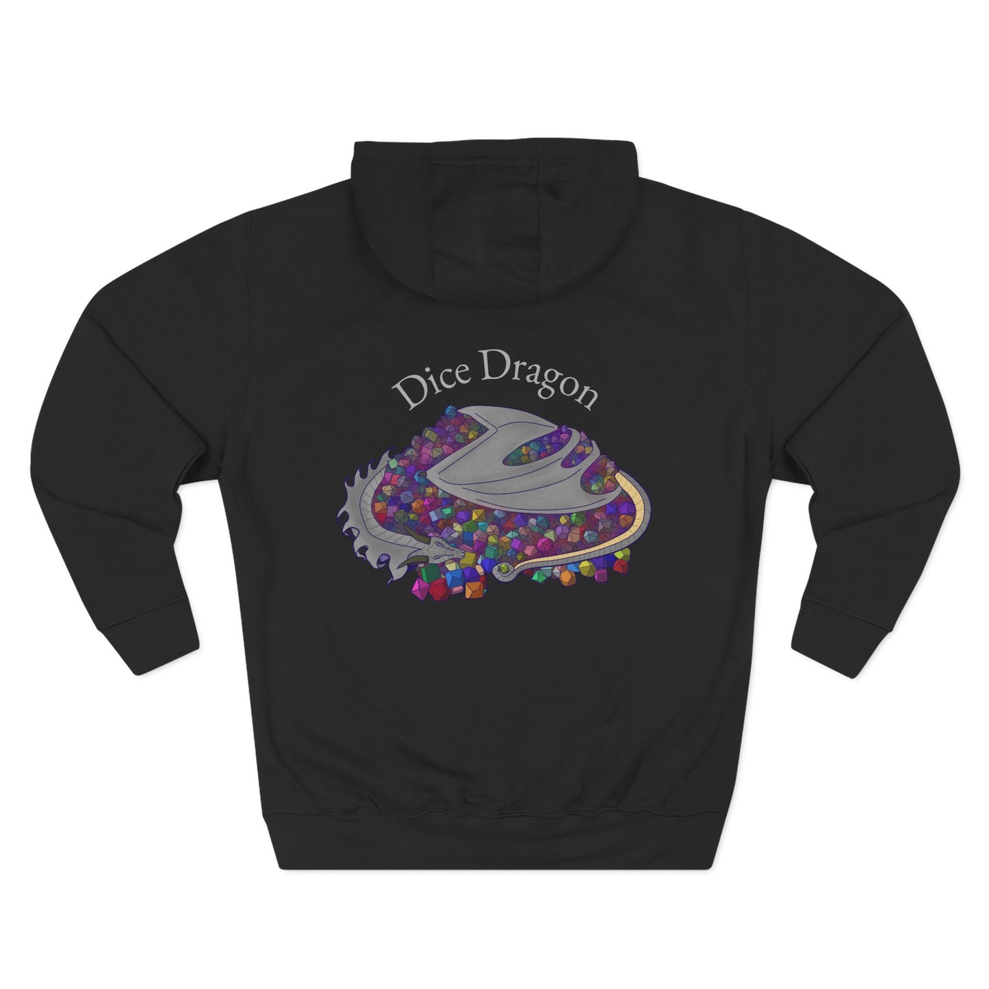 Grey Dice Dragon- Unisex Pullover Hoodie