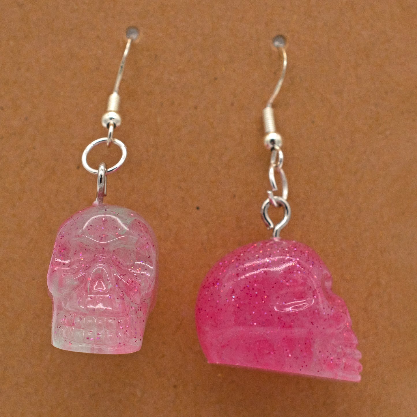 Mint Bubblegum Skull Earrings