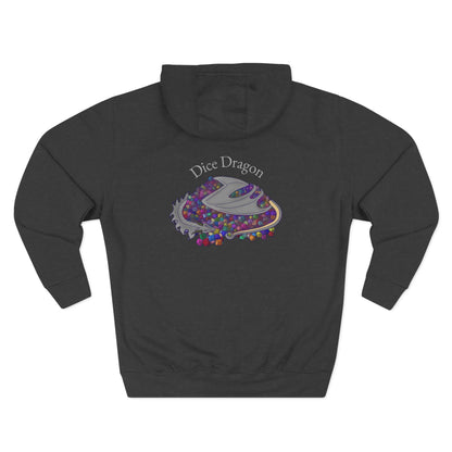 Grey Dice Dragon- Unisex Pullover Hoodie