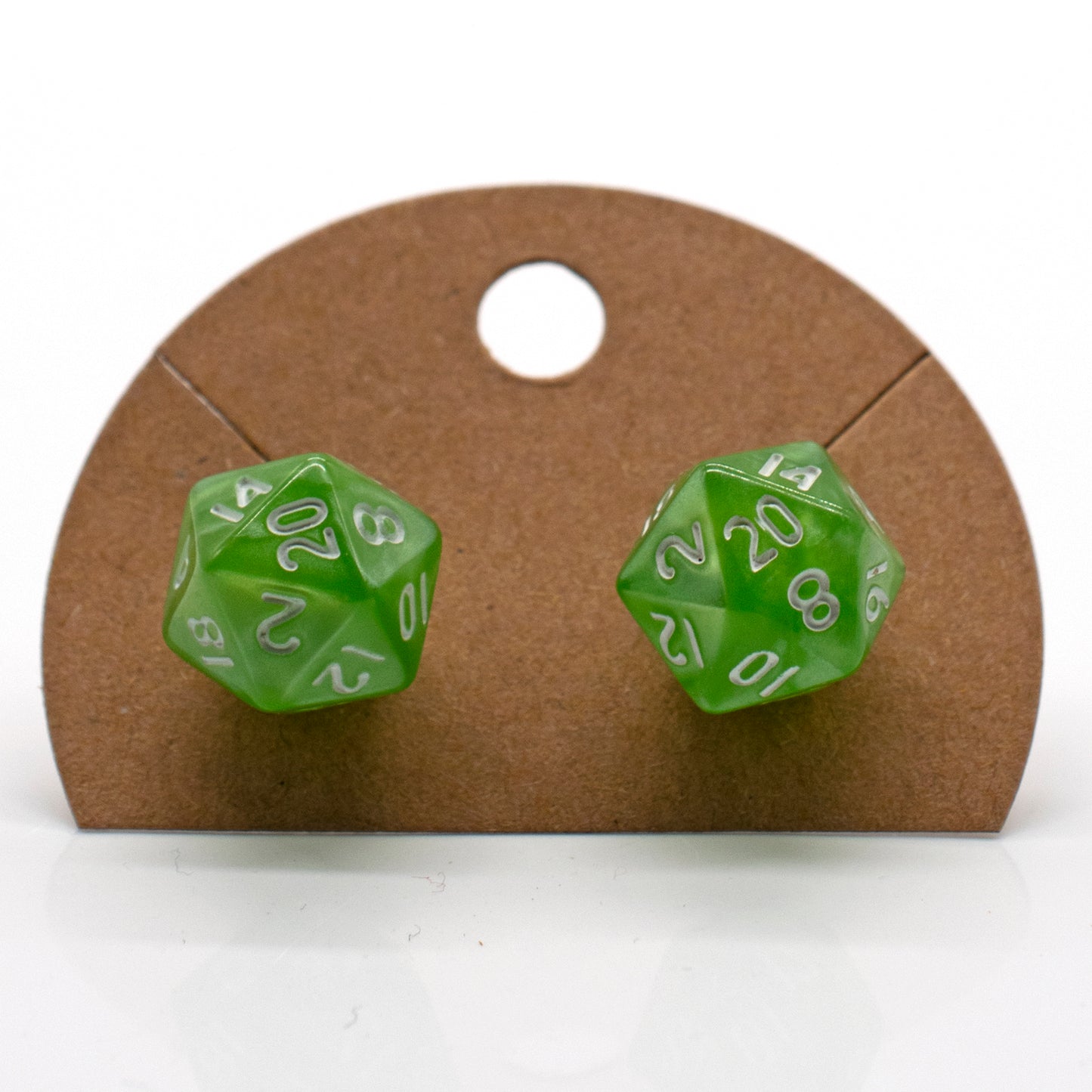 Halfling d20 Dice Stud Earrings