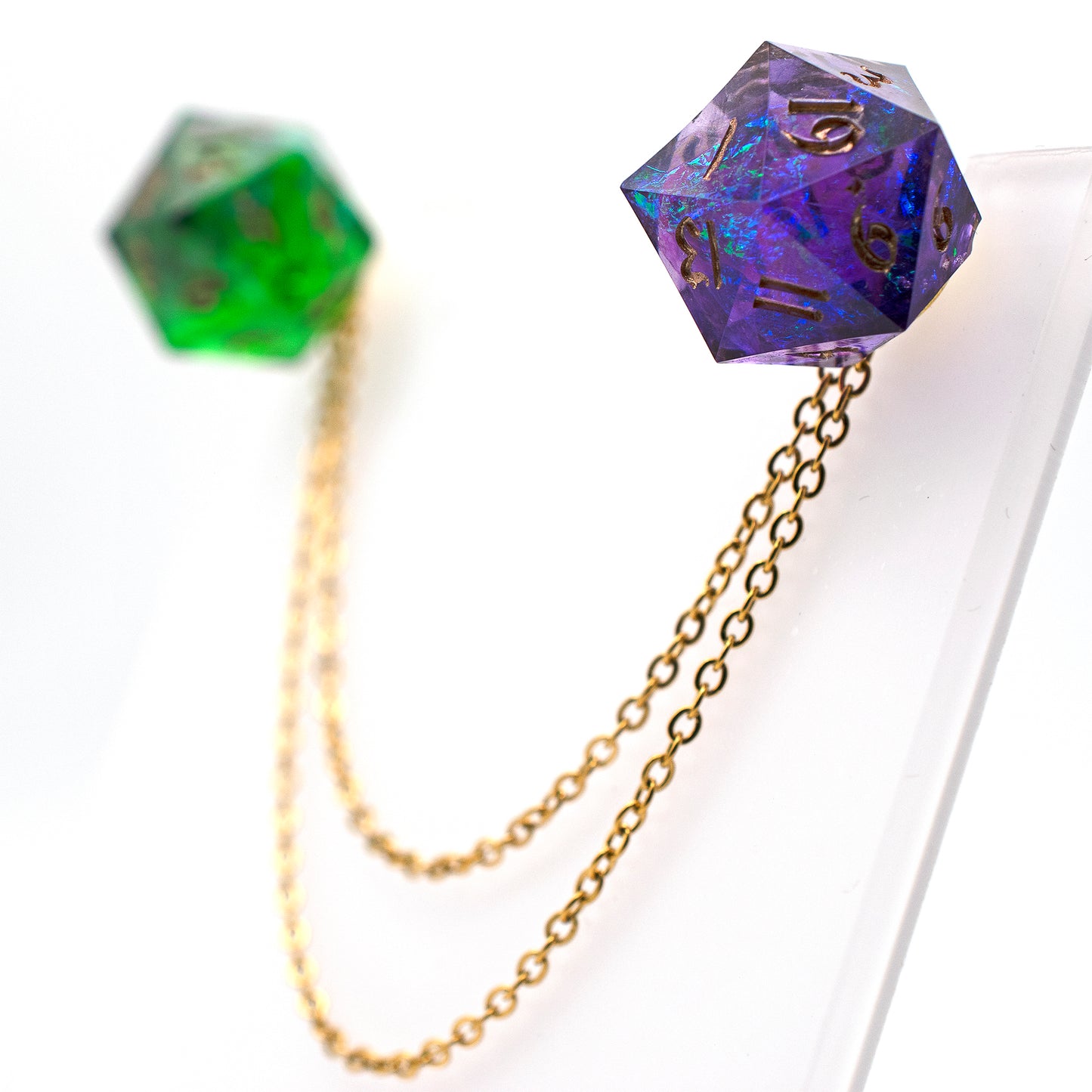 Mystery Dice Collar Pins