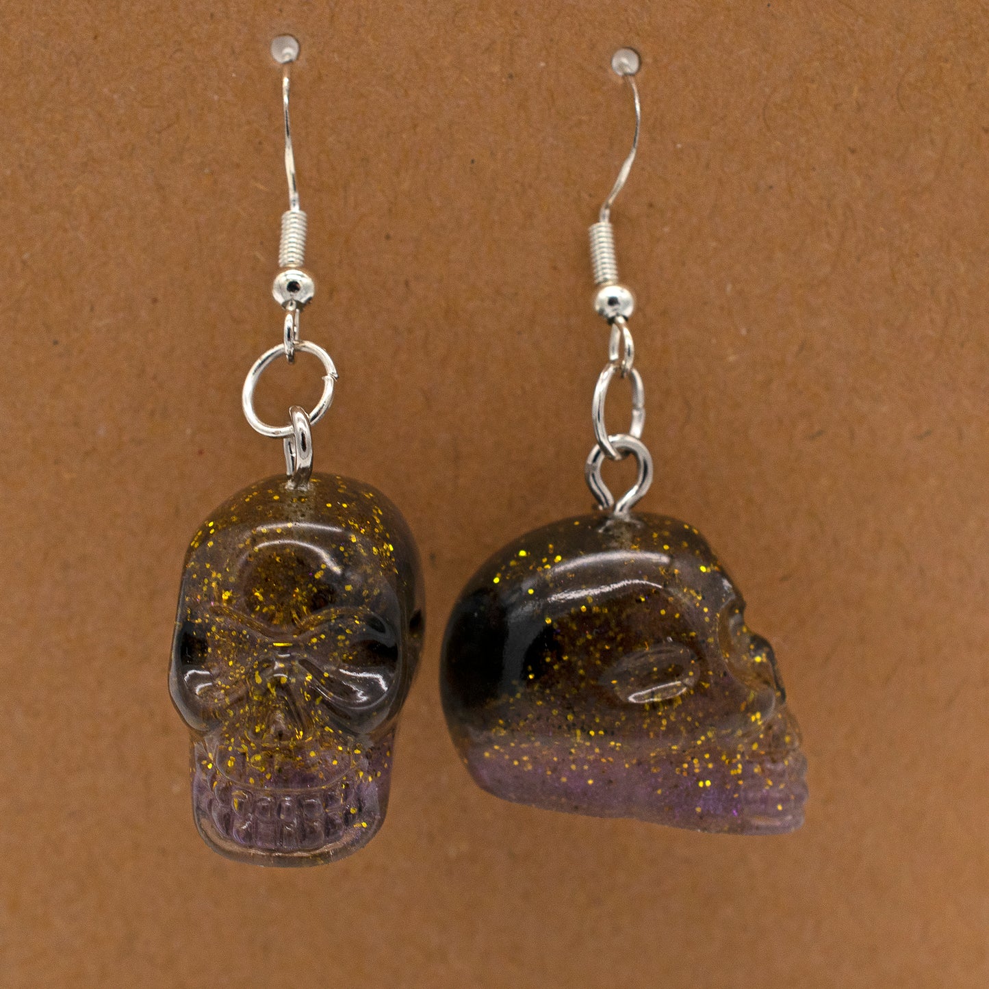 Dark Pixie Dust Skull Earrings