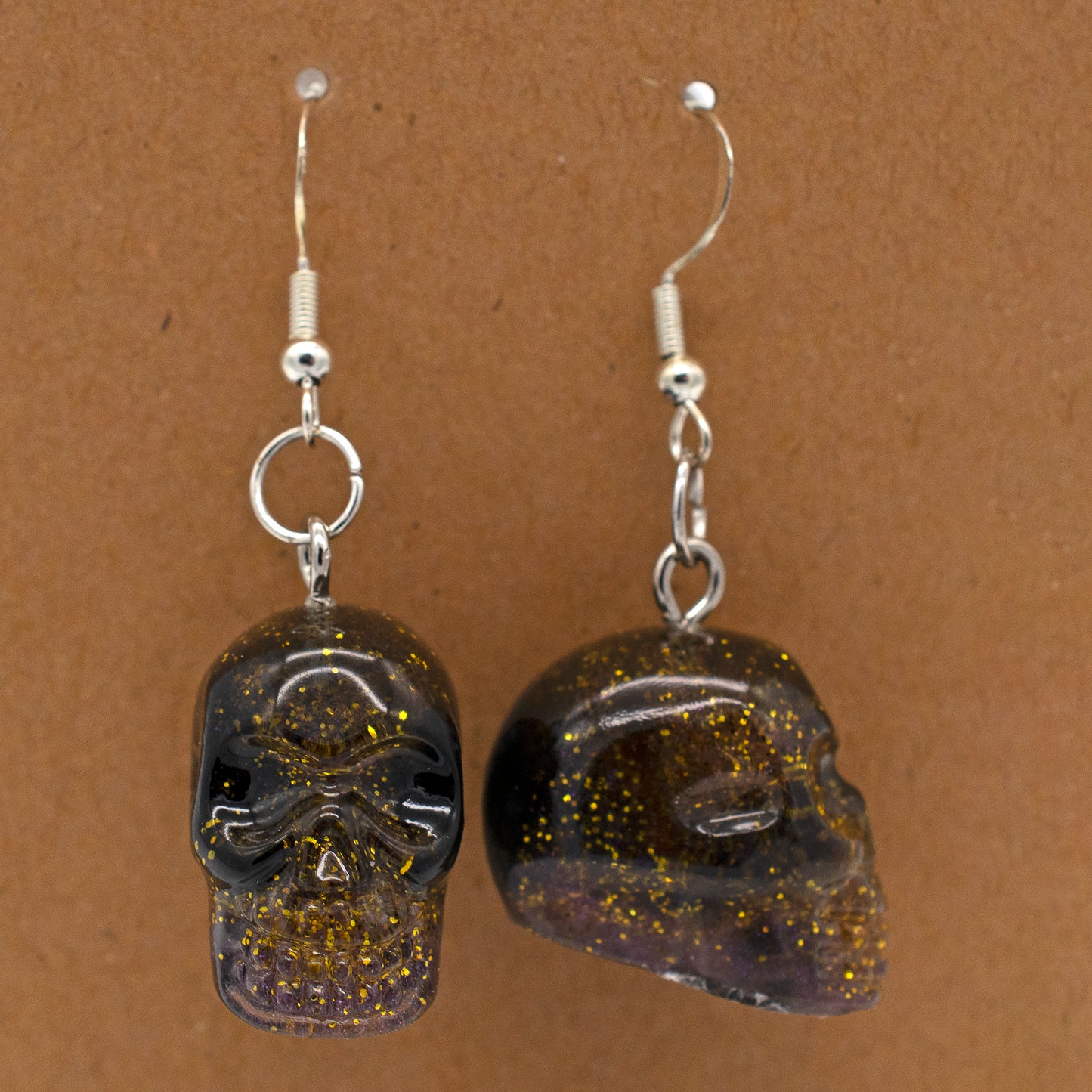 Dark Pixie Dust Skull Earrings