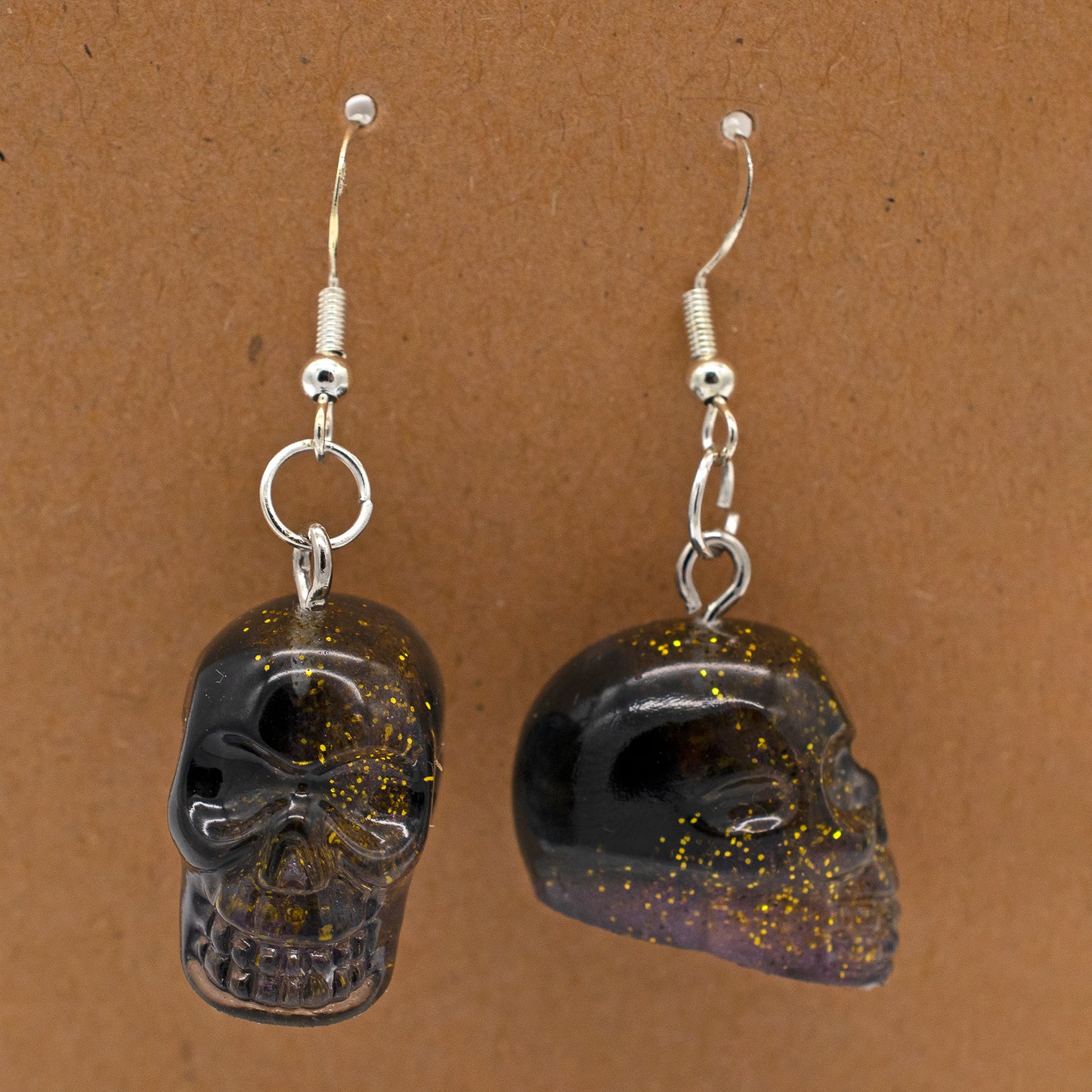 Dark Pixie Dust Skull Earrings