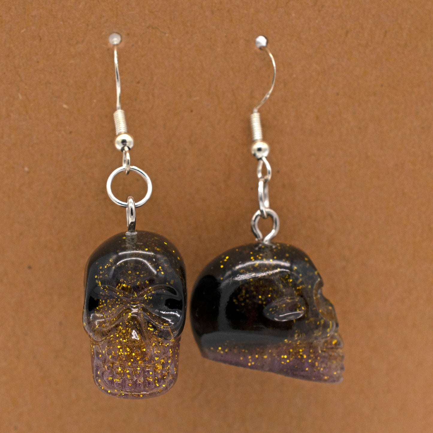 Dark Pixie Dust Skull Earrings