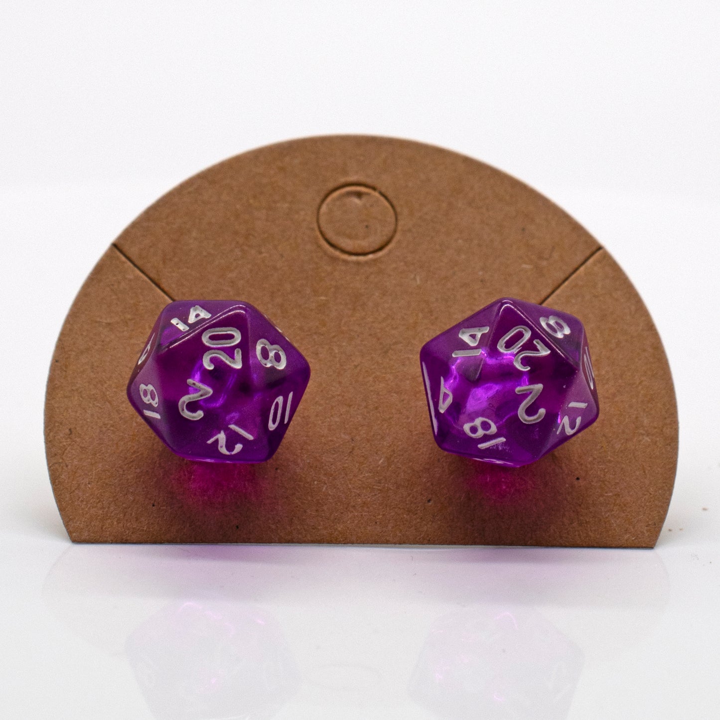 Halfling d20 Dice Stud Earrings