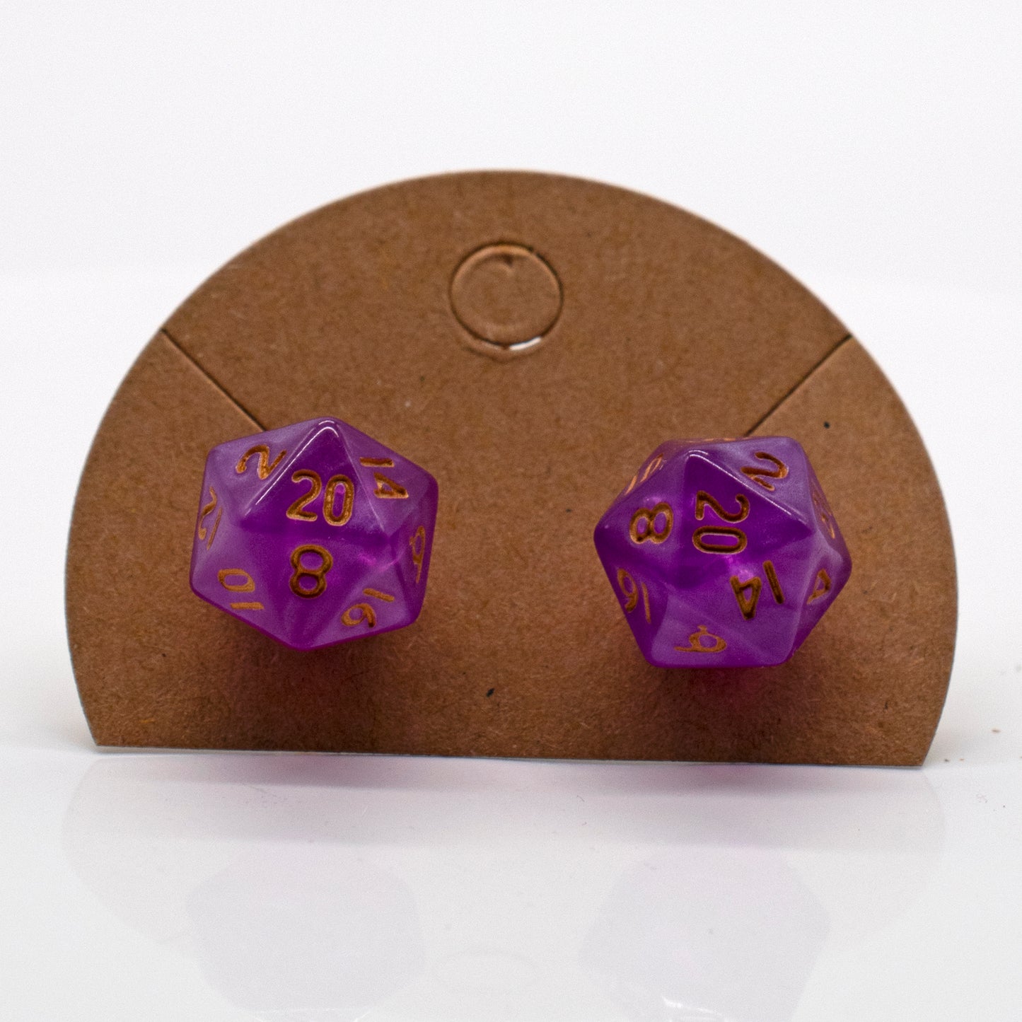 Halfling d20 Dice Stud Earrings