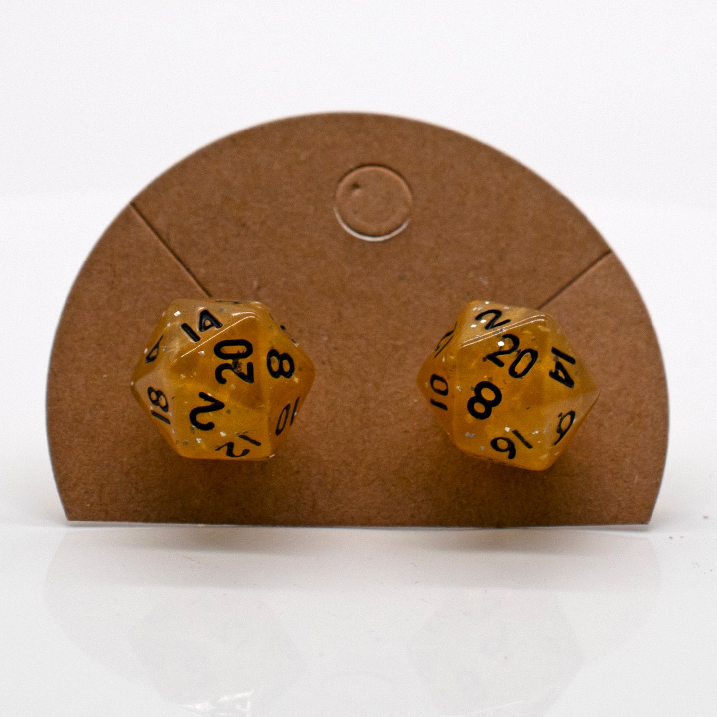 Halfling d20 Dice Stud Earrings