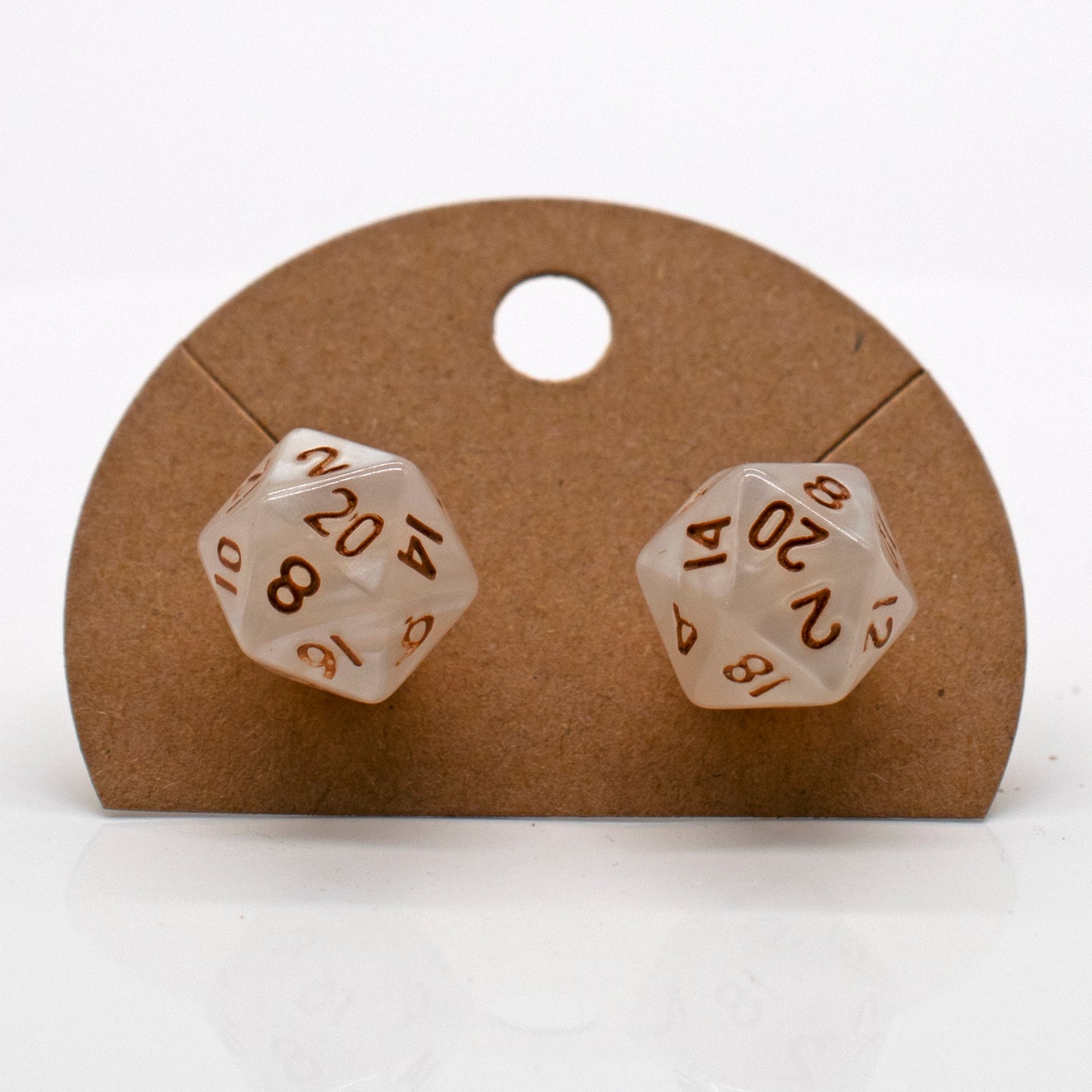 Halfling d20 Dice Stud Earrings