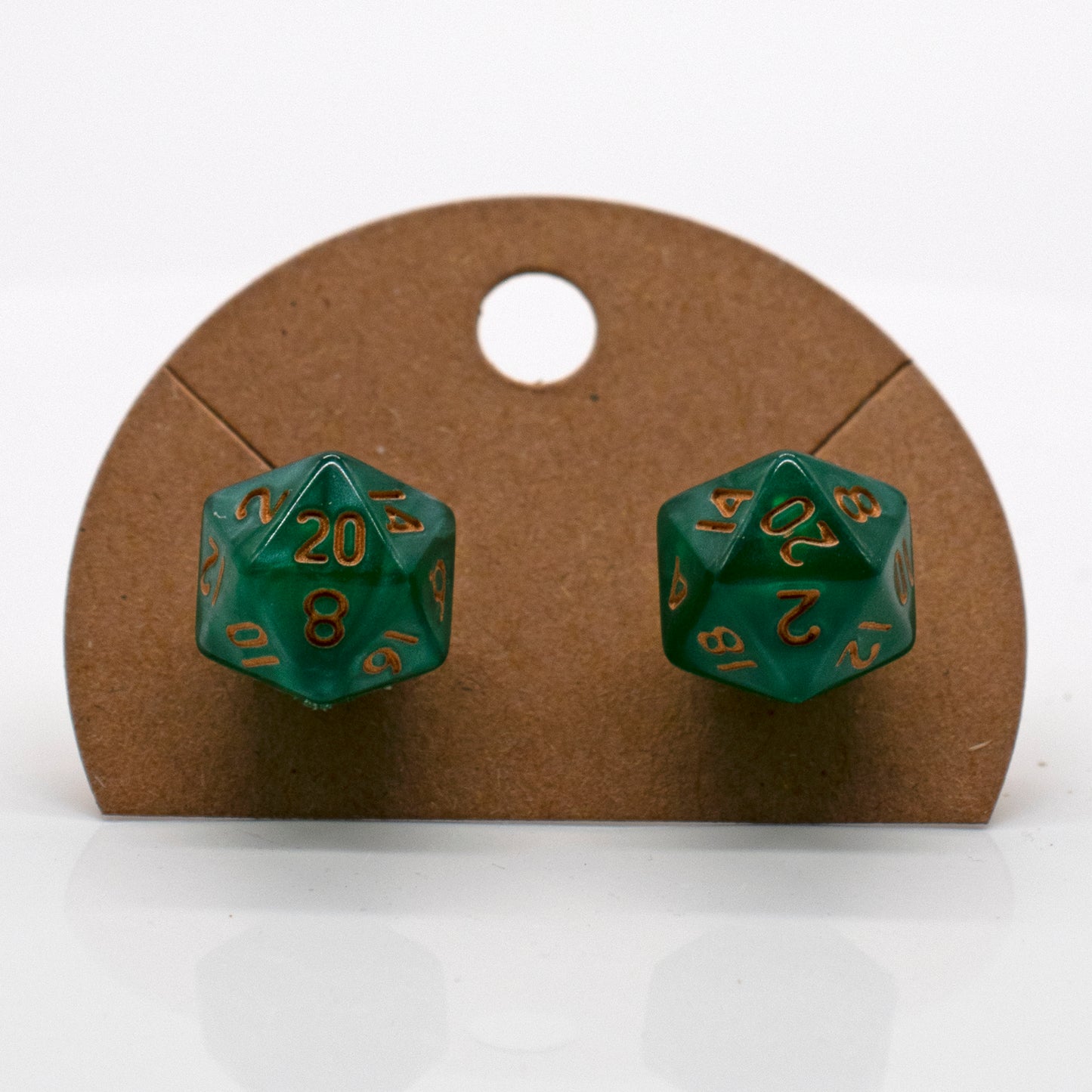 Halfling d20 Dice Stud Earrings