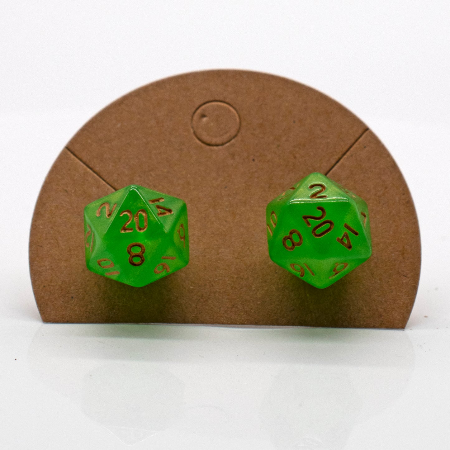 Halfling d20 Dice Stud Earrings