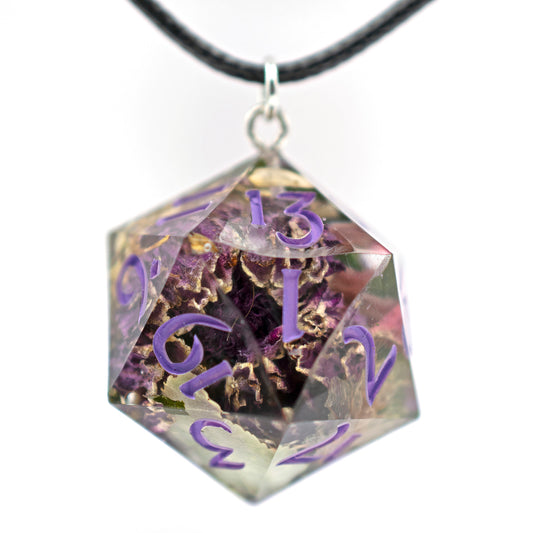 Fey Flower Chonk Dice Necklace