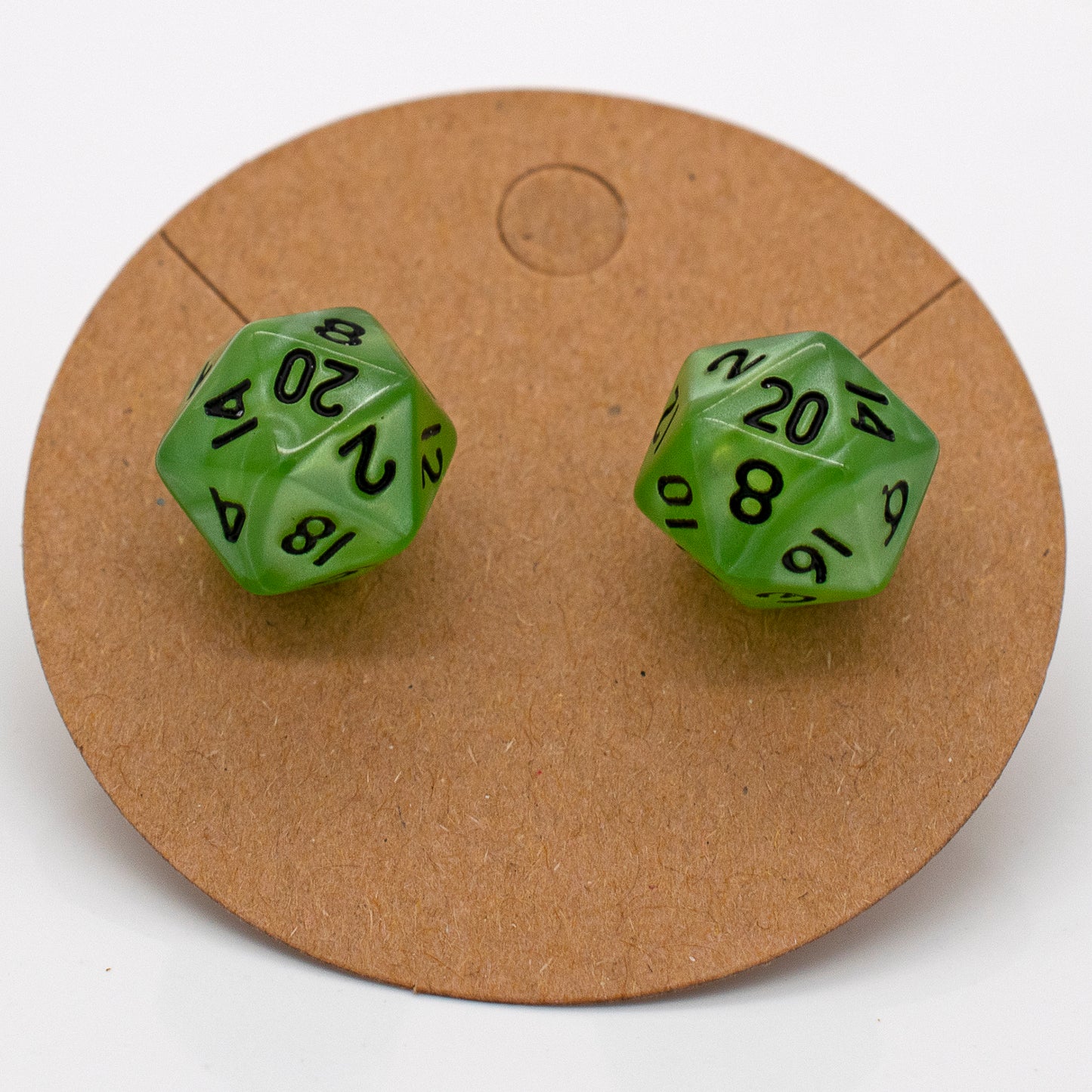 Halfling d20 Dice Stud Earrings