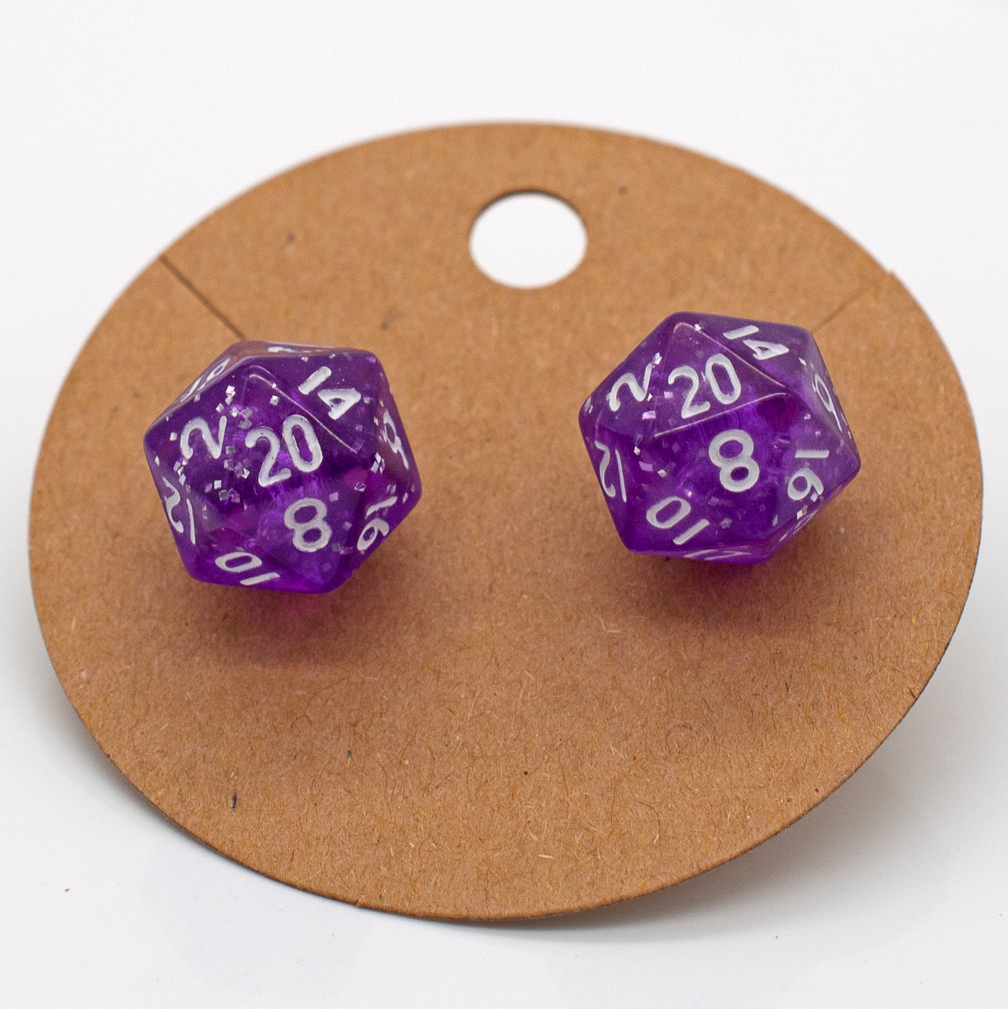 Halfling d20 Dice Stud Earrings