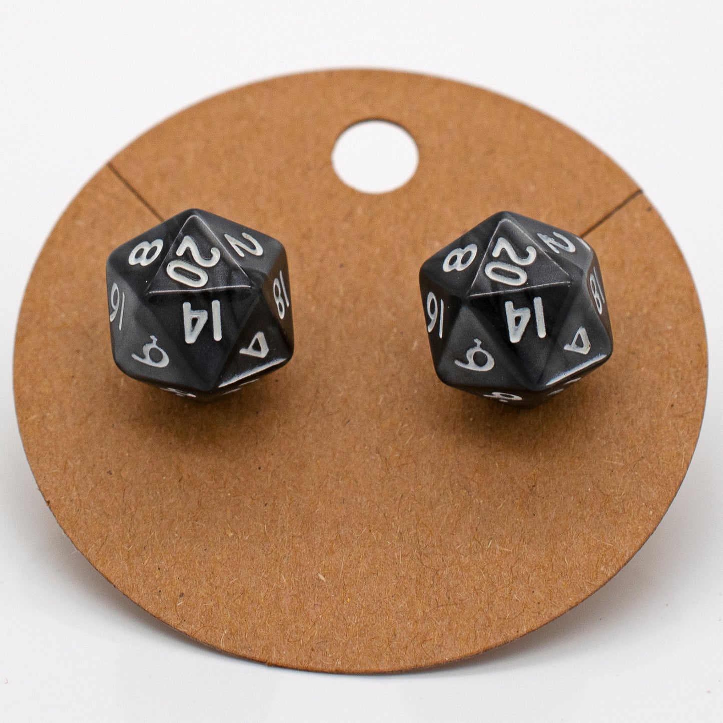 Halfling d20 Dice Stud Earrings